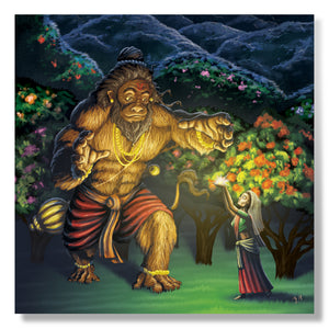 Hanuman Ramayana, Matte Metal Print - The Jai Jais