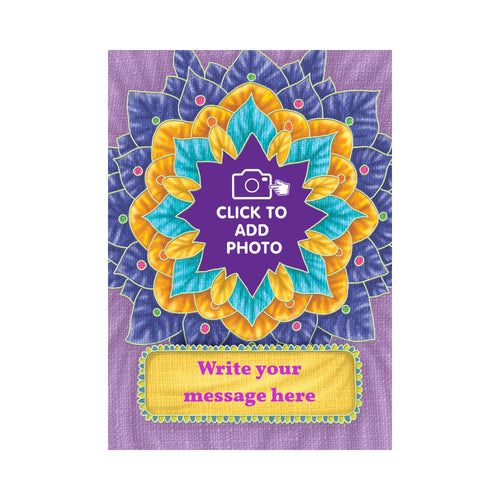 Flower Burst Personalised Photo Card - The Jai Jais