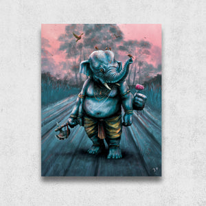 Ganesh at Dawn, Matte Metal Print - The Jai Jais